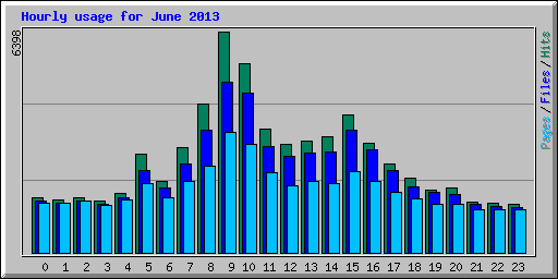 Hourly usage for June 2013