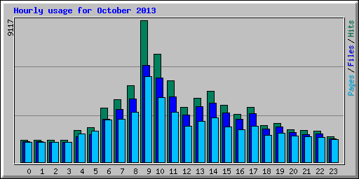 Hourly usage for October 2013