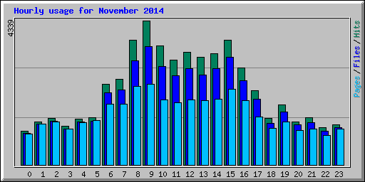 Hourly usage for November 2014