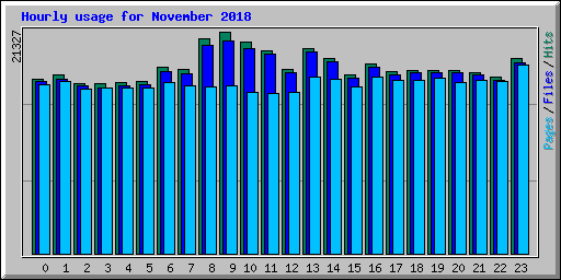 Hourly usage for November 2018