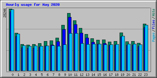 Hourly usage for May 2020